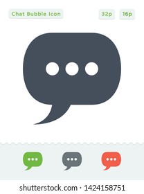 Chat Bubble - Sticker Icons. A professional, pixel aligned icon.