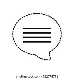 chat bubble sticker  vector illustration