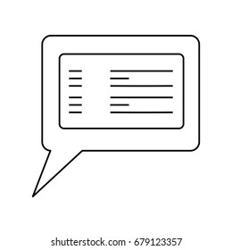 Chat bubble symbol