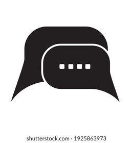 Chat bubble symbol, web and computer icon