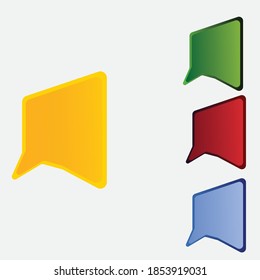 Chat bubble tag Vector set