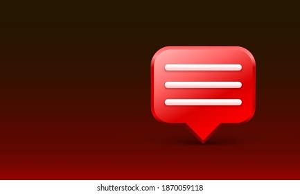 Chat bubble. Talk, dialogue, messenger or online support concept. web icon. Vector illustration
