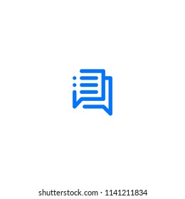 chat bubble talk logo icon line outline monoline sign