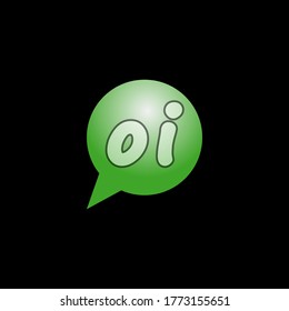 Chat Bubble text oi design vector