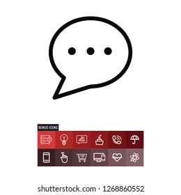 Chat bubble vector icon