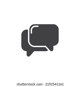 Chat bubble vector icon. filled flat sign for mobile concept and web design. Comment message glyph icon. Symbol, logo illustration. Vector graphics
