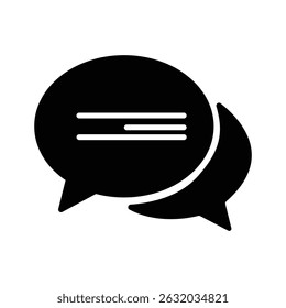 Chat bubble vector icon message communication symbol dialogue speech graphic design element illustration for web design mobile app and social media