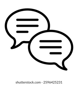 Chat Bubble Vector Line Icon Design