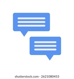 Chat Bubble Vector for Online Messaging and Communication – Speech icon illustration, text app symbol, social media concept. Flat Icon