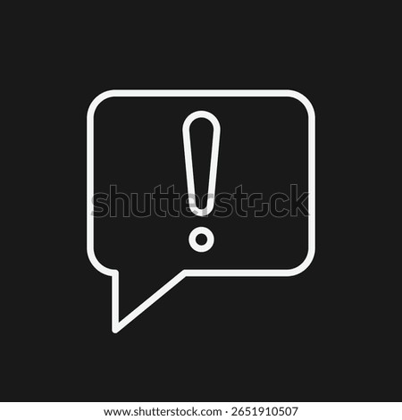 Chat Bubble Warning Icon for Important Messages, Spam Reports, and Notification Alerts