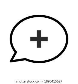 chat bubble. for web, application, media campaigns. Flat design vector illustration. eps 10