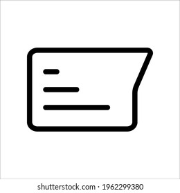 chat bubble. for web, application, media campaigns. Flat design vector illustration. eps 10