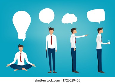 Chat Bubbles character vector design,Business concept,For infographic, background and banner