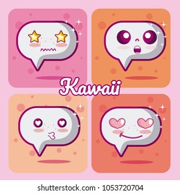 Chat bubbles collection kawaii
