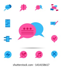 Chat, chat bubbles color icon. Universal set of chat for website design and development, app development