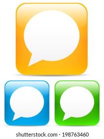 Chat bubbles, communication, chatting icons.