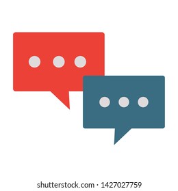Chat bubbles communication symbol isolated vector illustration graphic design