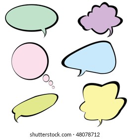 Chat bubbles in different colors
