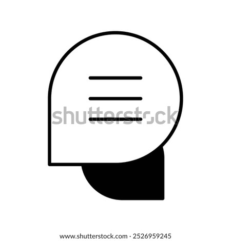 chat bubbles glyph icon with white background vector stock illustration