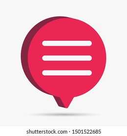 Chat bubbles icon. Concept of modern communication. Message notification. Vector illustration in flat style.