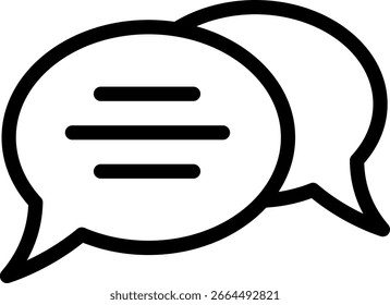 Chat Bubbles Icon: Dialogue, Message, Communication