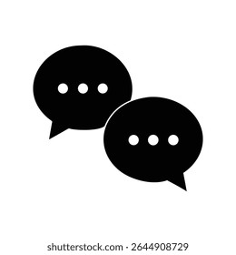 "Chat Bubbles Icon with Dots for Communication"