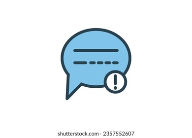 Chat Bubbles Icon. Icon related to Communication. Suitable for web site design, app, user interfaces. Flat line icon style. Simple vector design editable