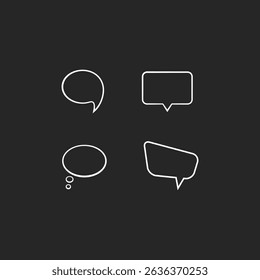 Chat bubbles Icon set flat vector design