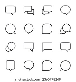 Chat bubbles icon set vector illustration