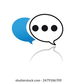 Clipart de Vector de iconos de burbujas de chat para comunicación y mensajería