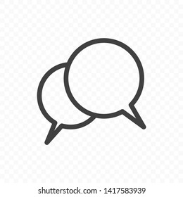 Chat bubbles icon. Vector on transparent background.