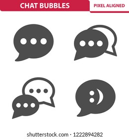 Chat Bubbles Icons. Professional, pixel perfect icons, EPS 10 format.