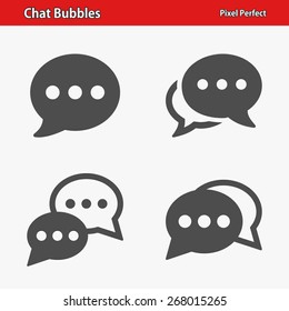 Chat Bubbles Icons. Professional, pixel perfect icons optimized for both large and small resolutions. EPS 8 format.