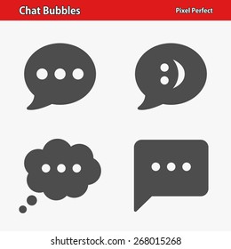 Chat Bubbles Icons. Professional, pixel perfect icons optimized for both large and small resolutions. EPS 8 format.