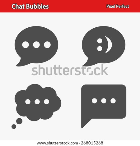 Chat Bubbles Icons. Professional, pixel perfect icons optimized for both large and small resolutions. EPS 8 format.