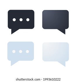 Chat bubbles.  With light and dark colors, night mode and dry mode.  flat minimalist design vector eps 10
