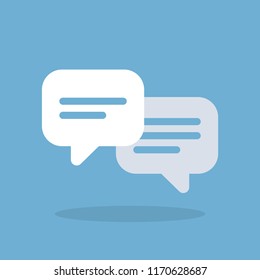 Chat bubbles notice icon. Concept of modern communication. Vector illustration in flat style.