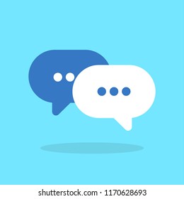 Chat bubbles notice icon. Concept of modern communication. Vector illustration in flat style.