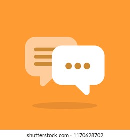 Chat bubbles notice icon. Concept of modern communication. Vector illustration in flat style.