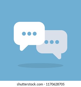 Chat bubbles notice icon. Concept of modern communication. Vector illustration in flat style.