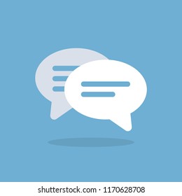 Chat bubbles notice icon. Concept of modern communication. Vector illustration in flat style.