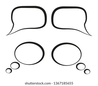 Chat bubbles on white background