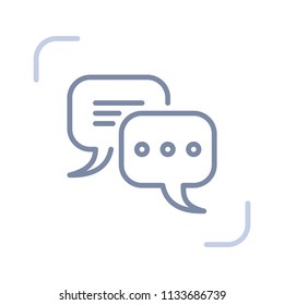 Chat Bubbles - Simple Icons. A minimalistic vector icon.