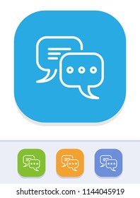 Chat Bubbles - Simple Icons. A minimalistic vector icon.
