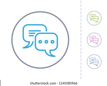 Chat Bubbles - Simple Icons. A minimalistic vector icon.