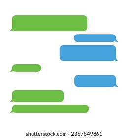 Burbujas de chat. Mensajes Sms en fondo blanco. Vector.