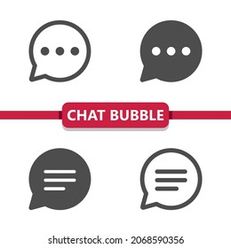 Burbujas de chat - Burbujas de voz - Iconos de chat. Iconos profesionales y perfectos en píxeles. Formato EPS 10.