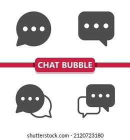 Burbujas de chat - Burbujas de voz - Iconos de chat. Iconos profesionales y perfectos en píxeles. Formato EPS 10.