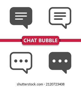 Chat-Blasen - Sprachblasen - Chat-Symbole. Professionelle, Pixel perfekte Symbole. EPS10-Format.