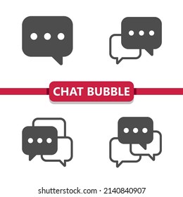 Chat Bubbles - Speech Bubbles - Chat Icons. Professional, pixel perfect icons. EPS 10 format.